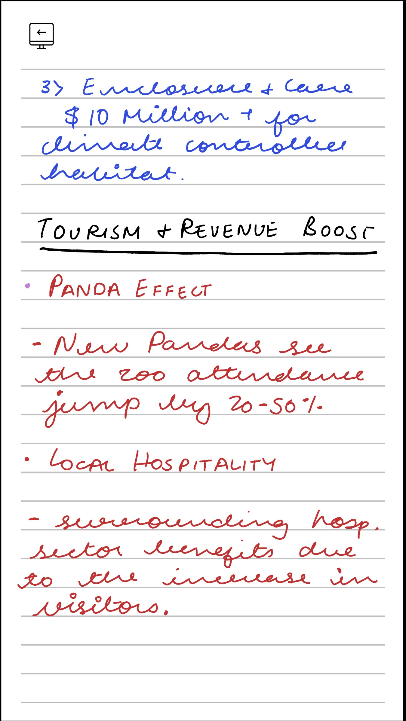 Panda Diplomacy, handwritten page 3